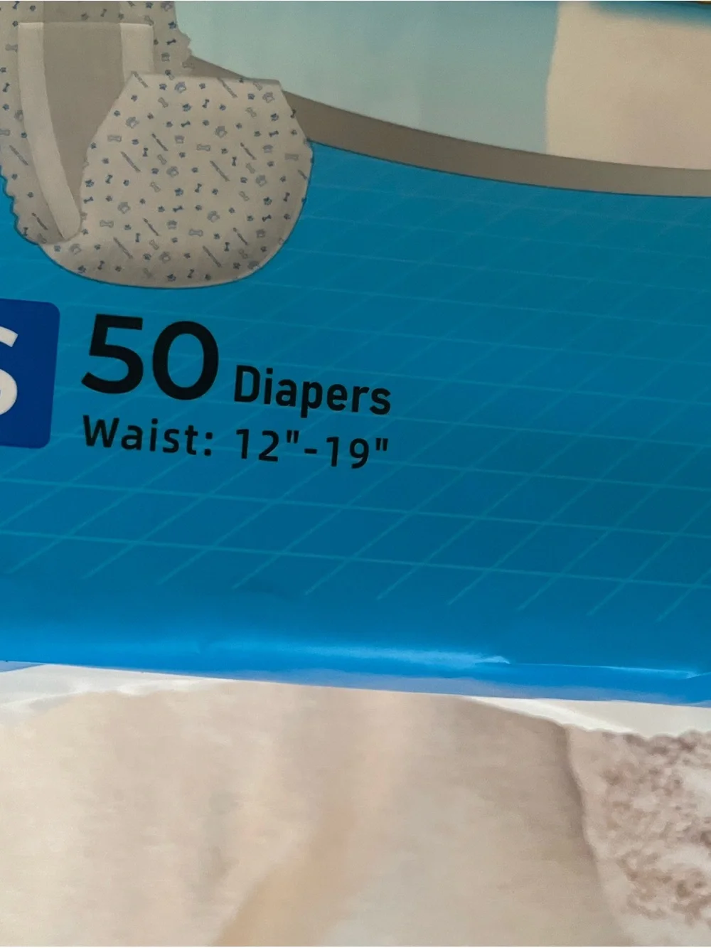 Disposable Male Wraps for Dogs - Blue (50 Count, Size S)